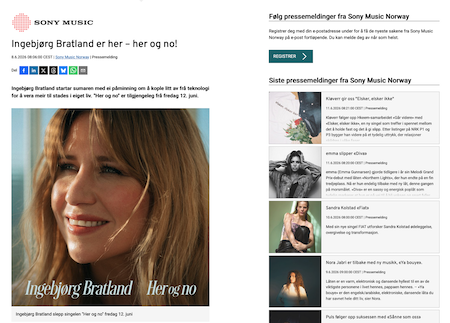 Ingebjørg Bratland er her – her og no!